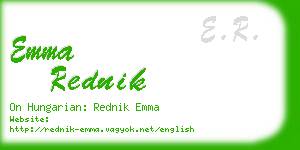 emma rednik business card